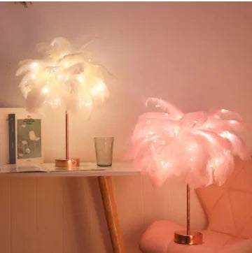 Wireless Feather Table Lamp