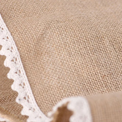 Vintage Burlap Lace Table Runner