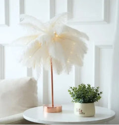 Wireless Feather Table Lamp