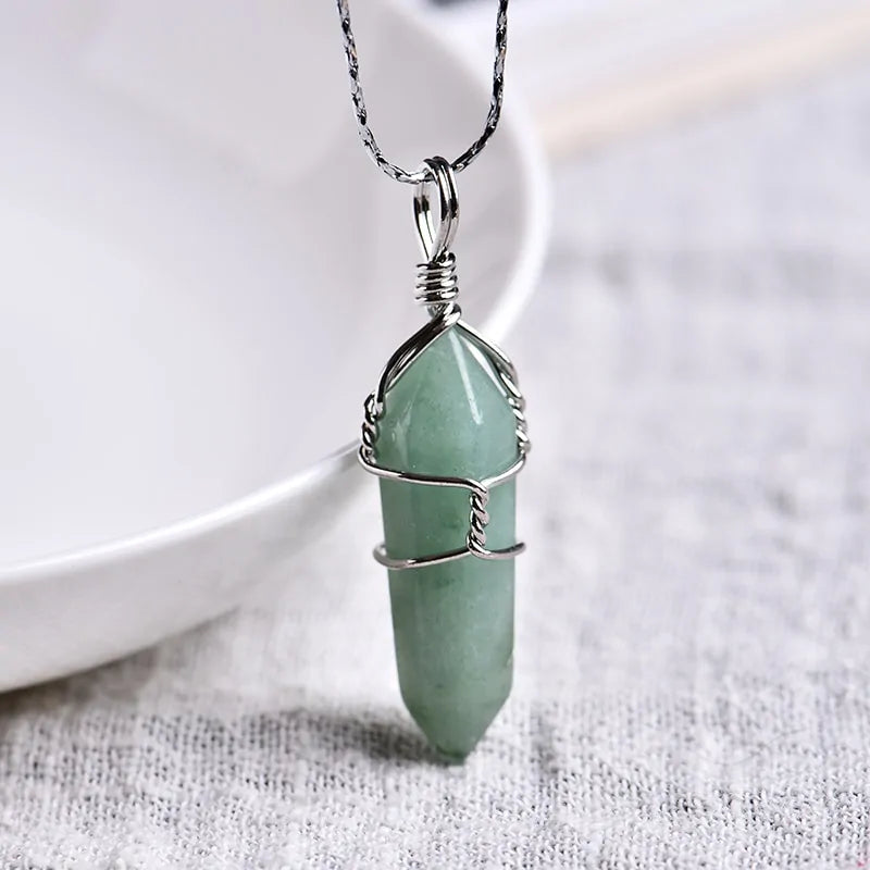 Natural Crystal Point Pendant