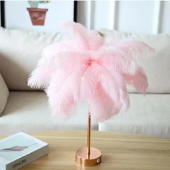 Wireless Feather Table Lamp