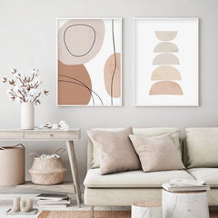 Abstract Geometric Boho Canvas Wall Art