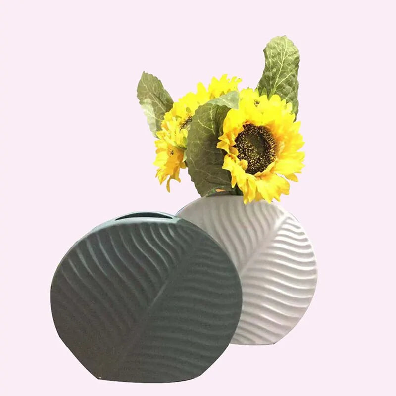 Ceramic Leaf Vase